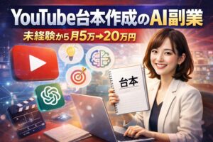 【完全版】YouTube台本作成のAI副業｜未経験から月5万→20万円を作るロードマップ