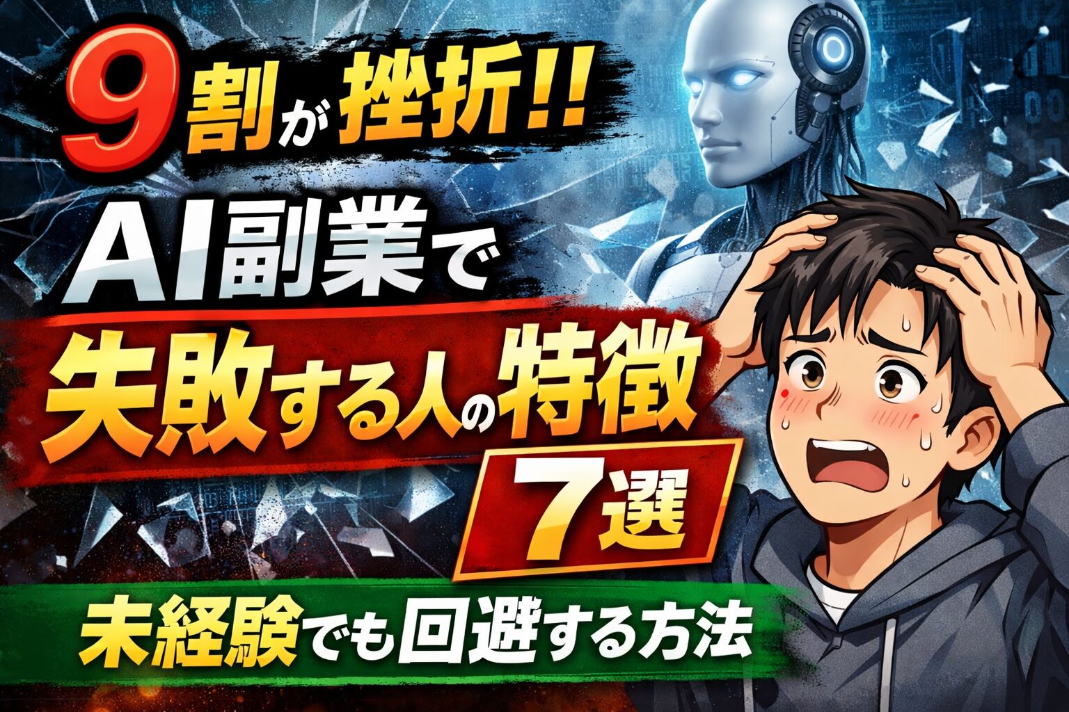【9割がここで挫折】AI副業で失敗する人の特徴7選|未経験でも回避する方法