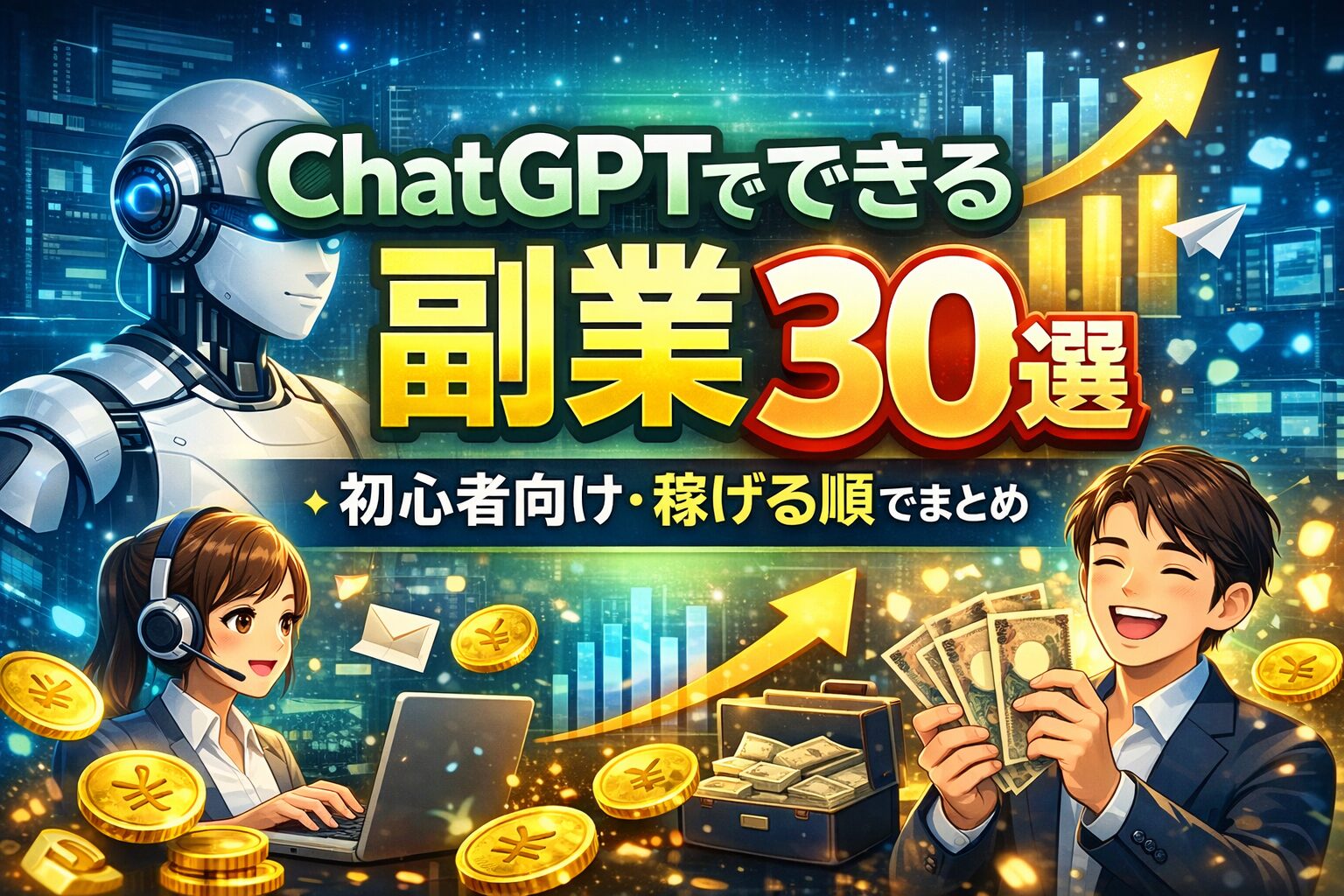 ChatGPTでできる副業30選｜初心者向け・稼げる順まとめ