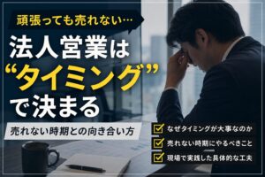 法人営業は“タイミング”で決まる｜頑張っても売れない時期との向き合い方