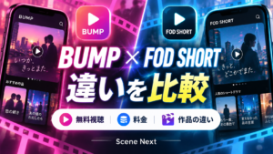 BUMPとFOD SHORTの違いは？無料で見る方法・料金・作品の選び方を比較