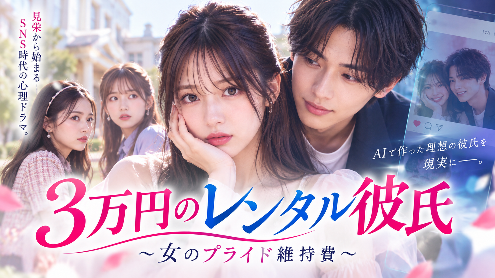 3万円のレンタル彼氏はどこで見られる?キャスト・全22話・BUMP配信情報