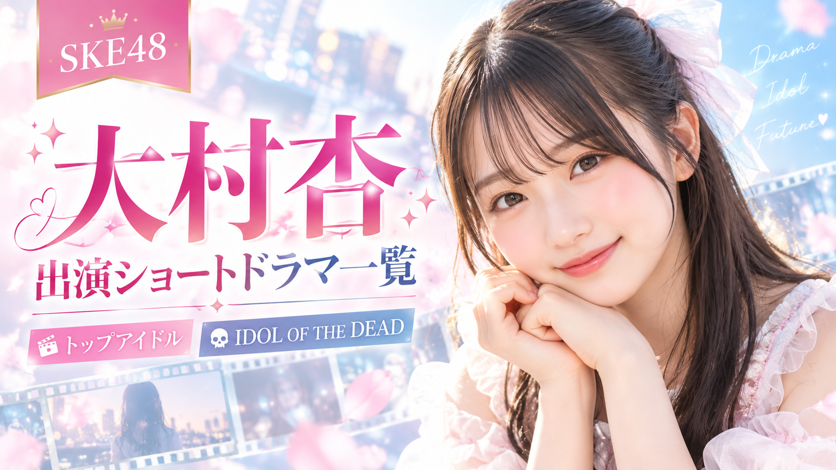 大村杏の出演ショートドラマ一覧｜『トップアイドル』ジュリ役・『IDOL OF THE DEAD』川本心役