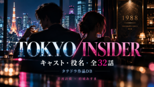 『TOKYO INSIDER』キャスト・役名一覧！岩波詩織・結城あすまW主演、織田奈那は何役？